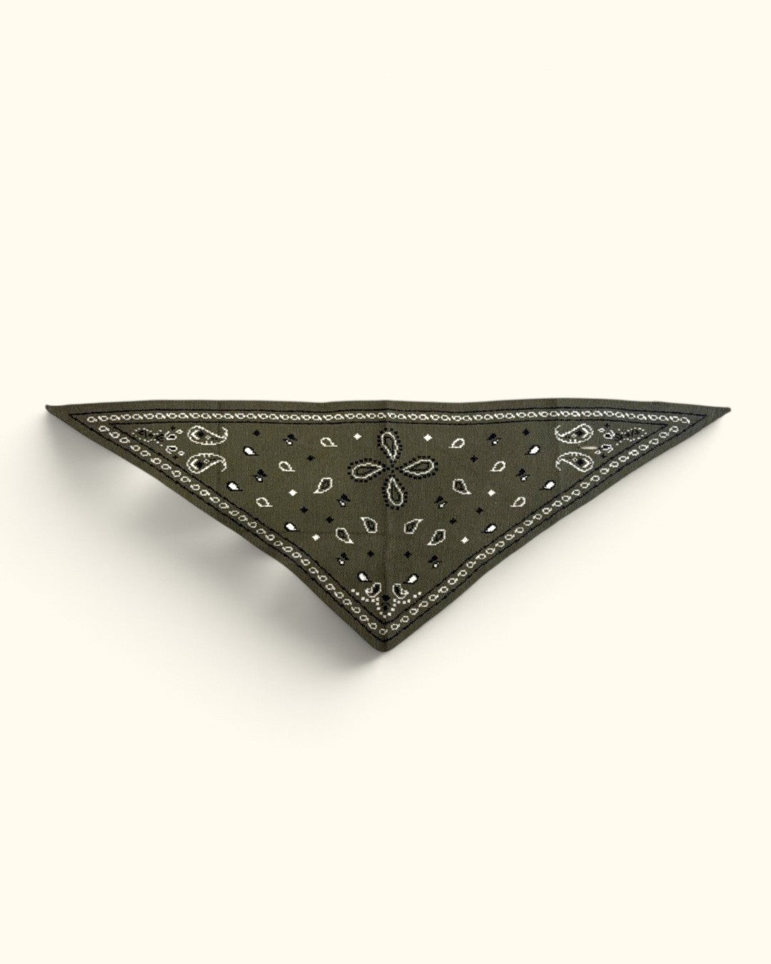 BANDANA DE PICO ESTAMPADA VERDE KHAKI PEQUEÑA