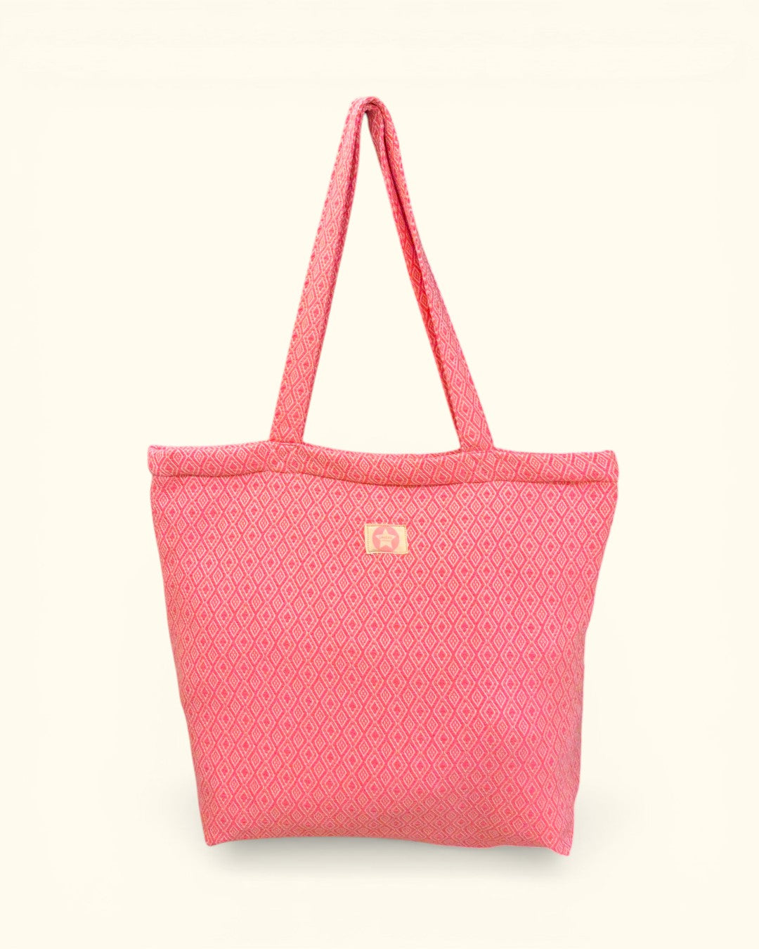 BOLSO DE PLAYA MANLY ROSA FOSFORITO