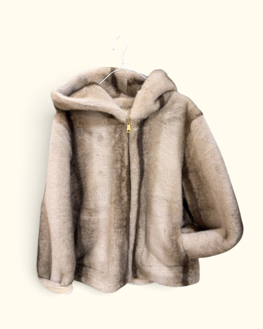 CHAQUETA REVERSIBLE PELO BLANCO