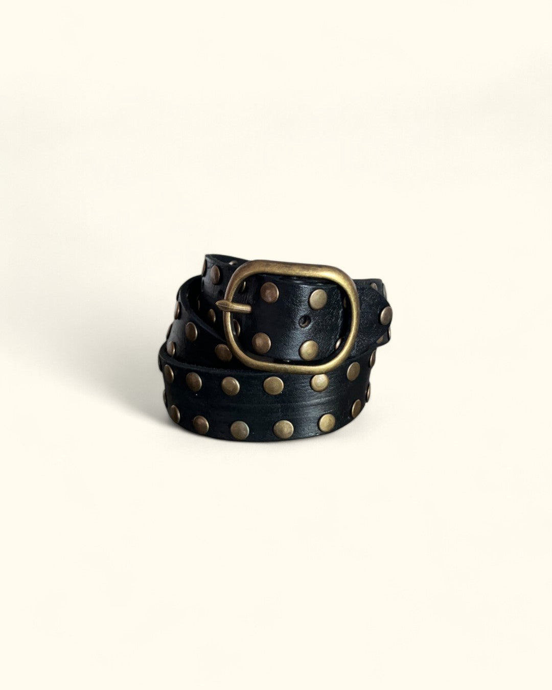 CINTURÓN ISA II NEGRO Y ORO MATE