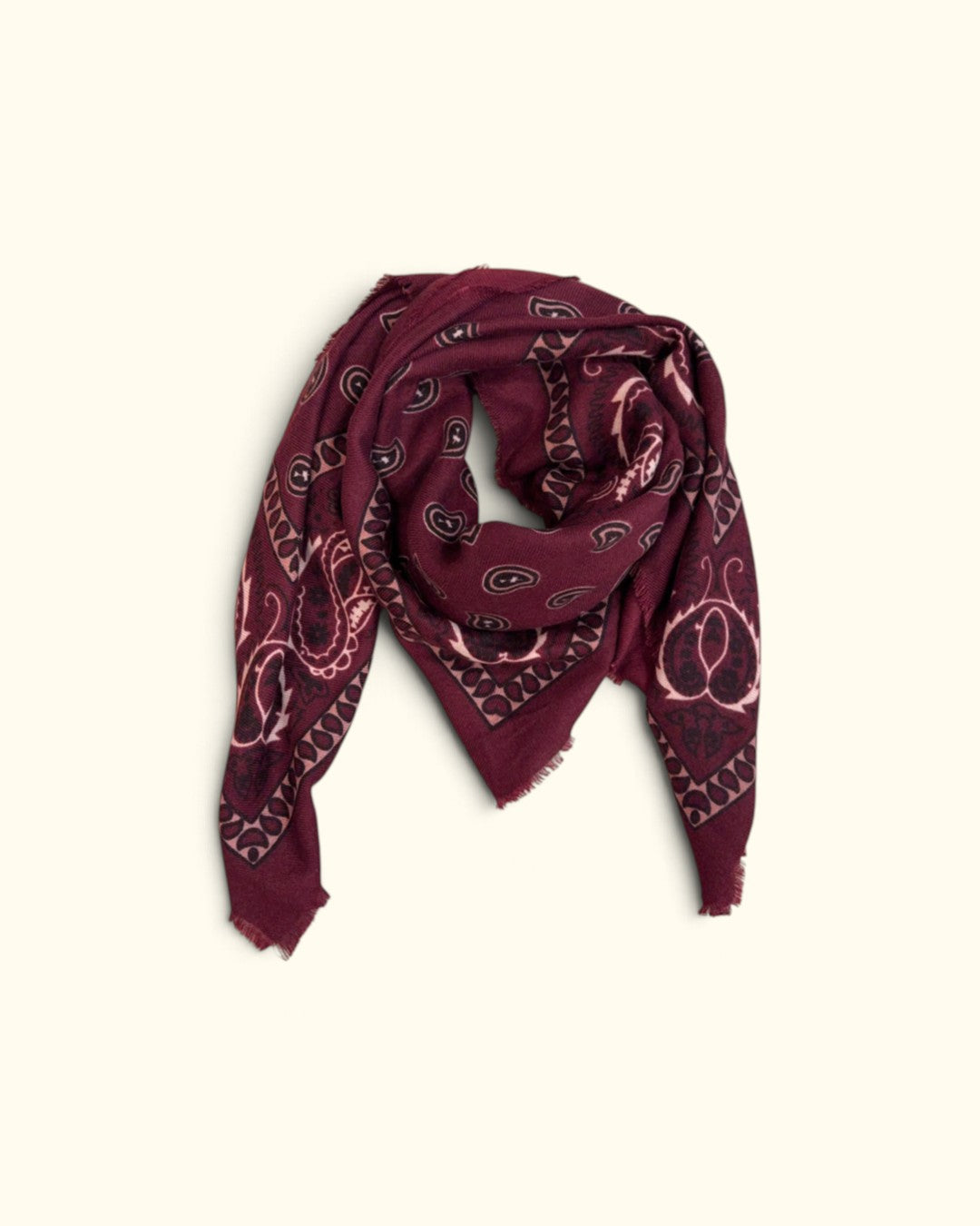 FOULARD PAISLEY BURDEOS