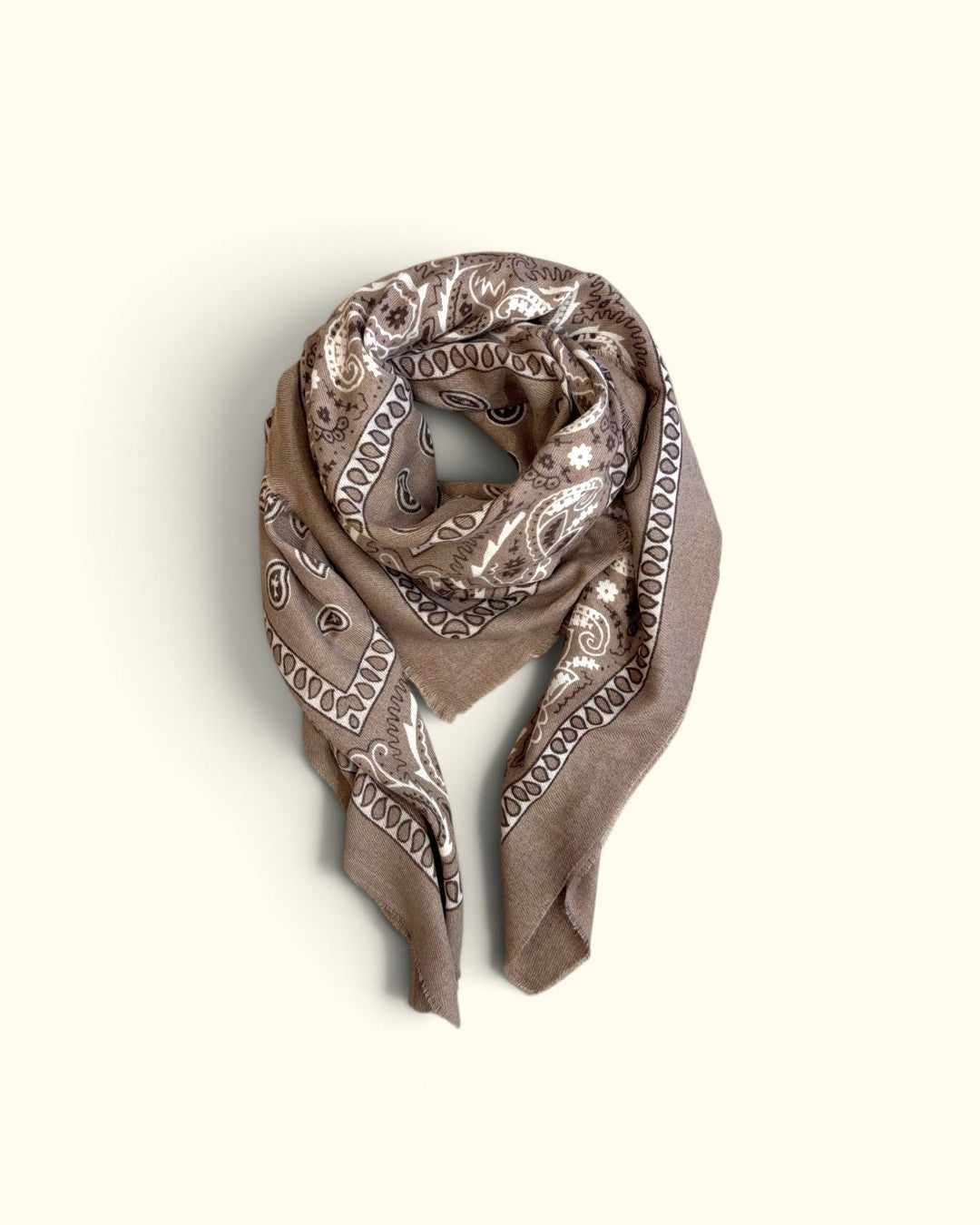 FOULARD PAISLEY TAUPE