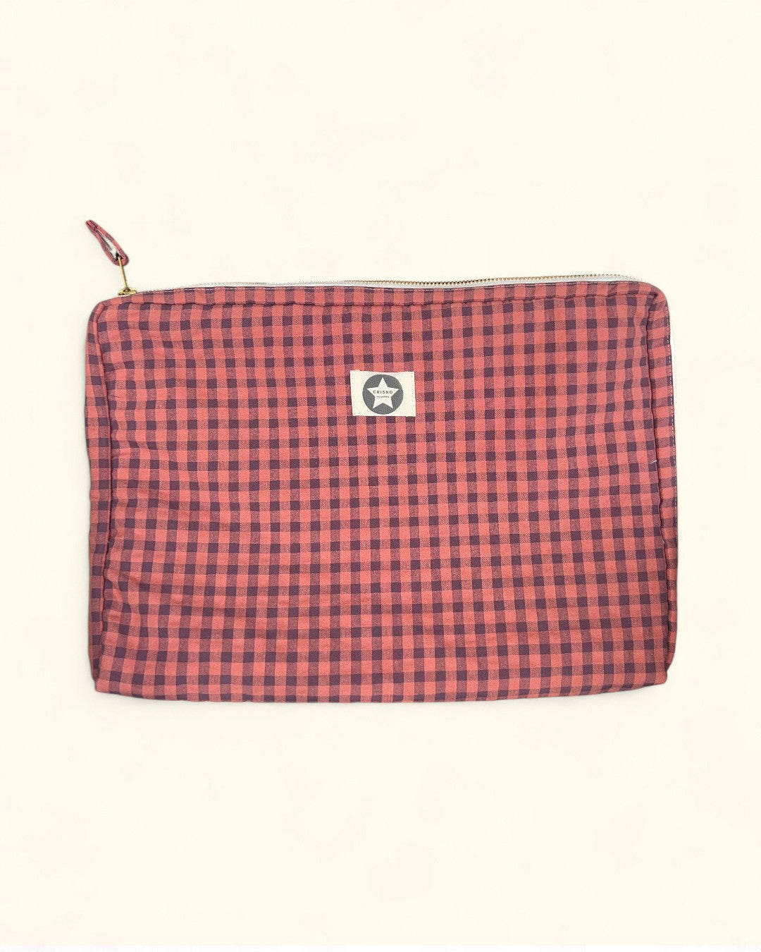 FUNDA DE ORDENADOR CUADROS TEJA