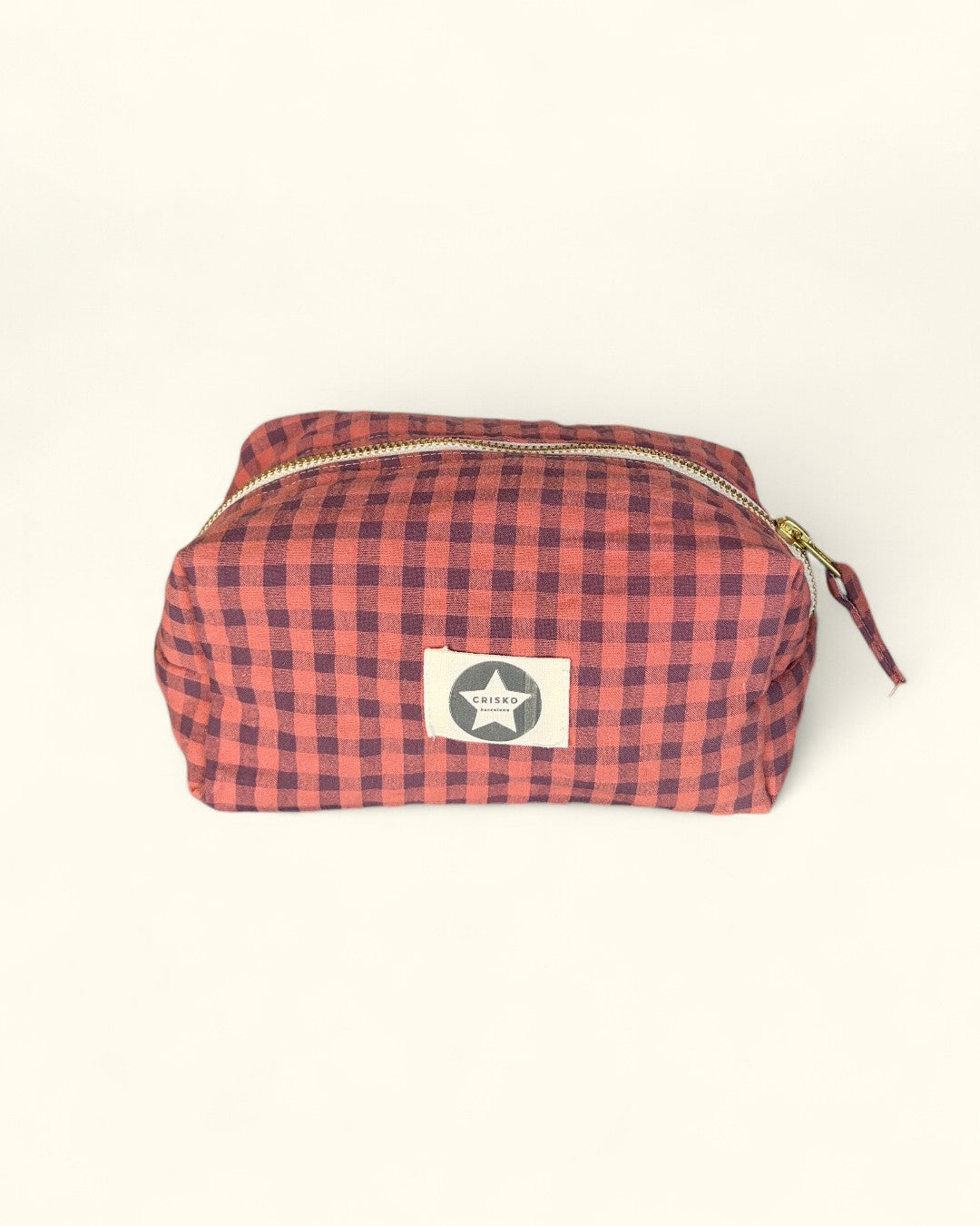 NECESER CUADRADO CUADROS TEJA