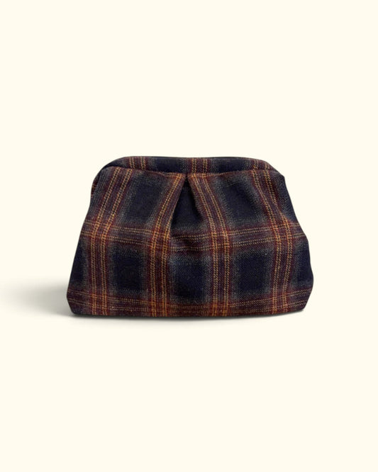 BOLSO JULI CUADROS AZUL MARINO