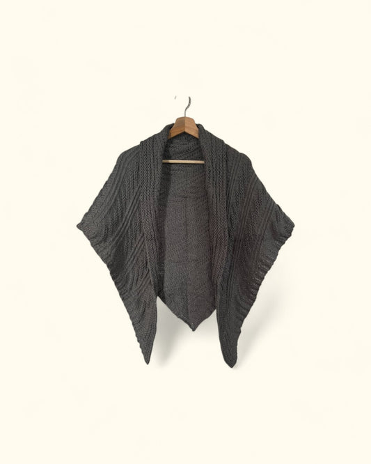 PONCHO BLANCA GRIS