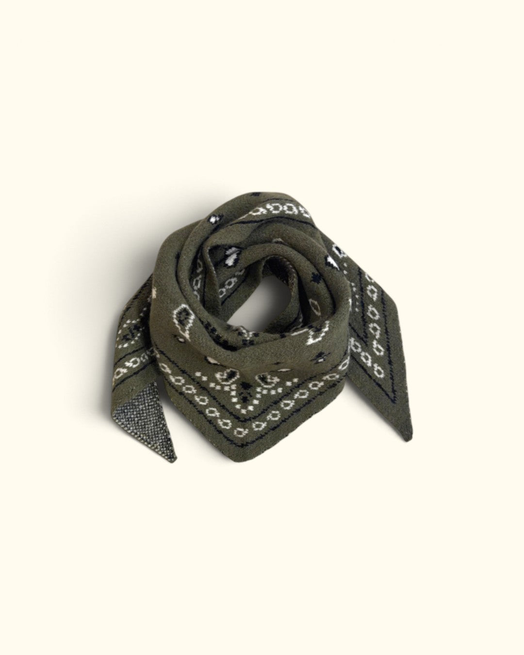 BANDANA DE PICO ESTAMPADA VERDE KHAKI PEQUEÑA