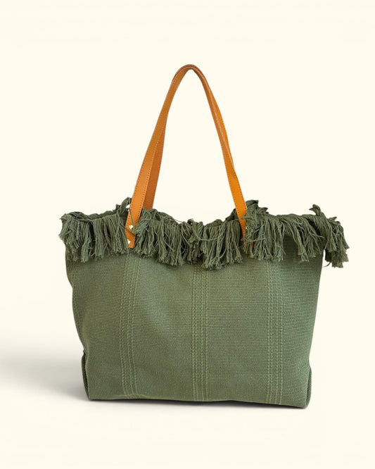BOLSO DE PLAYA NOOSA VERDE KHAKI