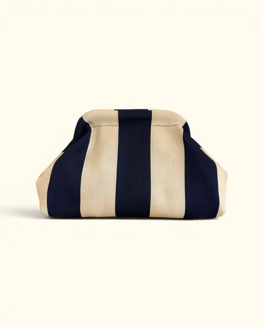 BOLSO LOLA CRUDO Y AZUL MARINO