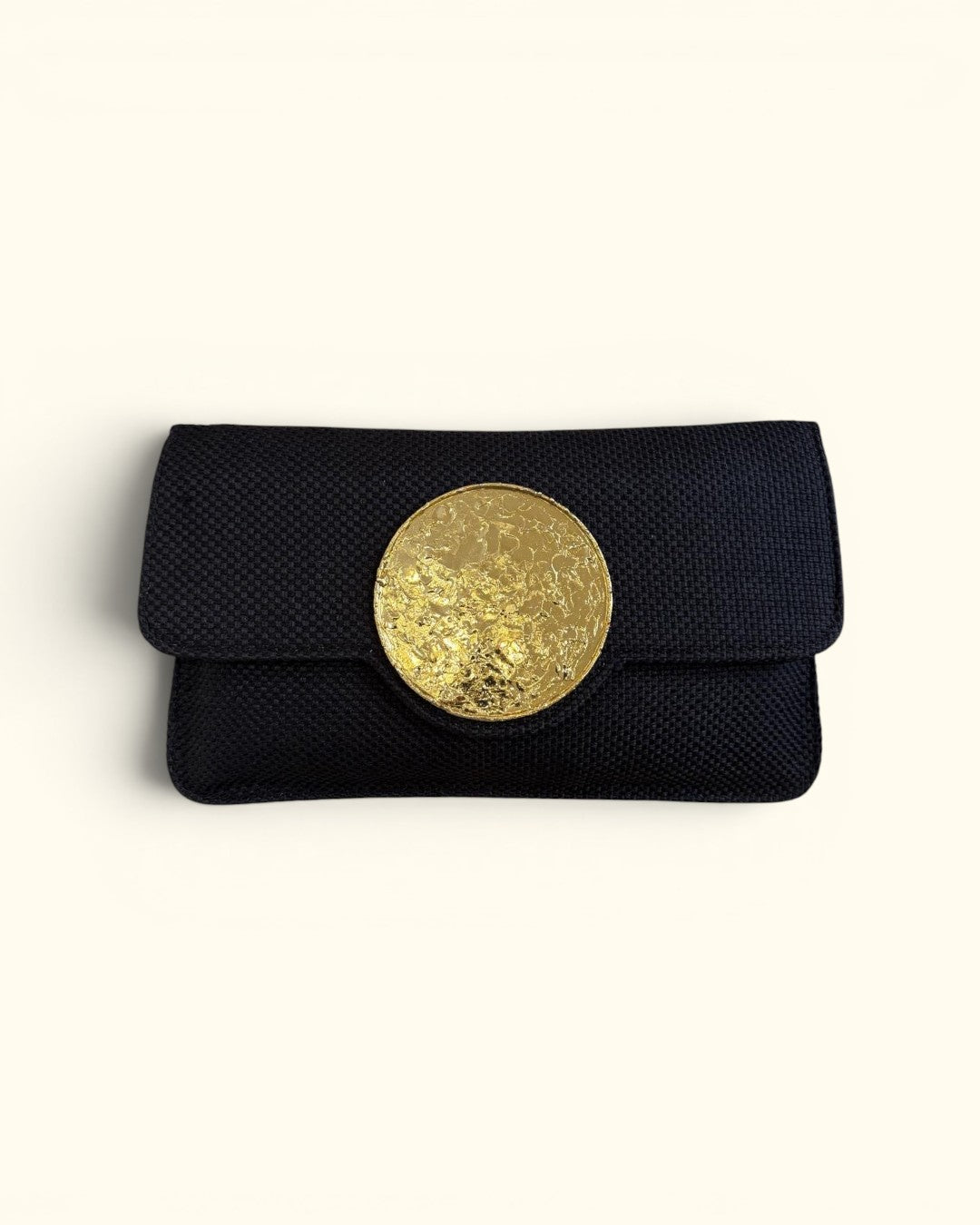 BOLSO PARIS NEGRO Y DORADO