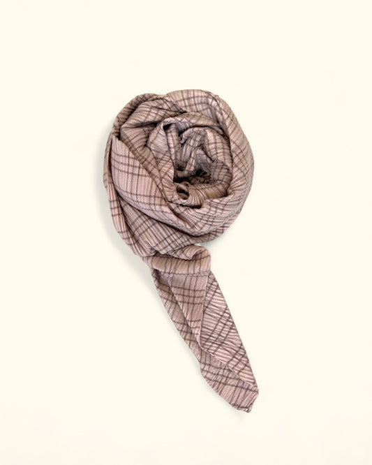 BUFANDA CUADRO ROSA
