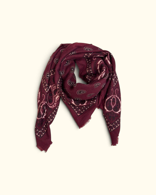 FOULARD PAISLEY BURDEOS