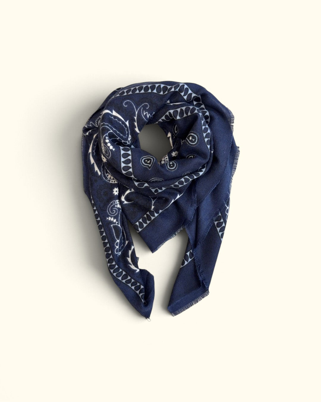 FOULARD PAISLEY AZUL MARINO