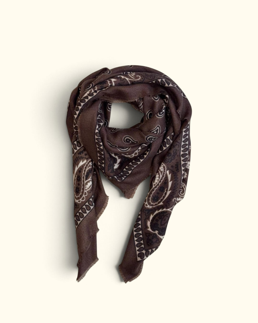 FOULARD PAISLEY CHOCOLATE