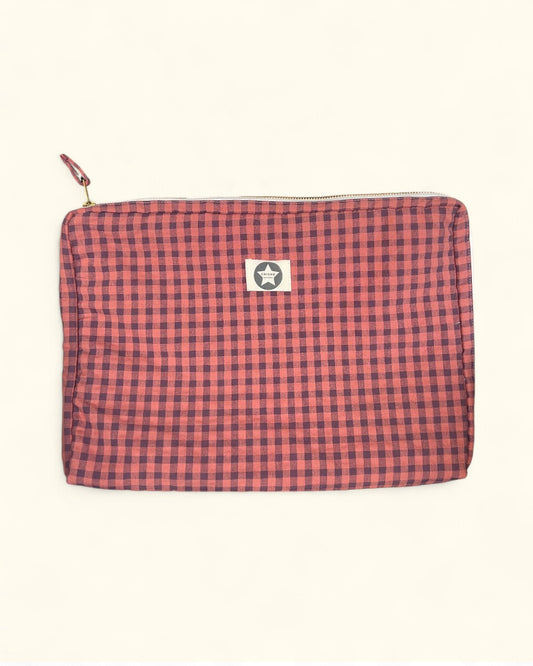 FUNDA DE ORDENADOR CUADROS TEJA