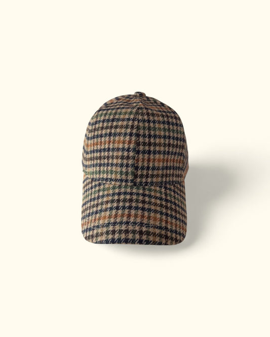 GORRA CUADROS MARRÓN