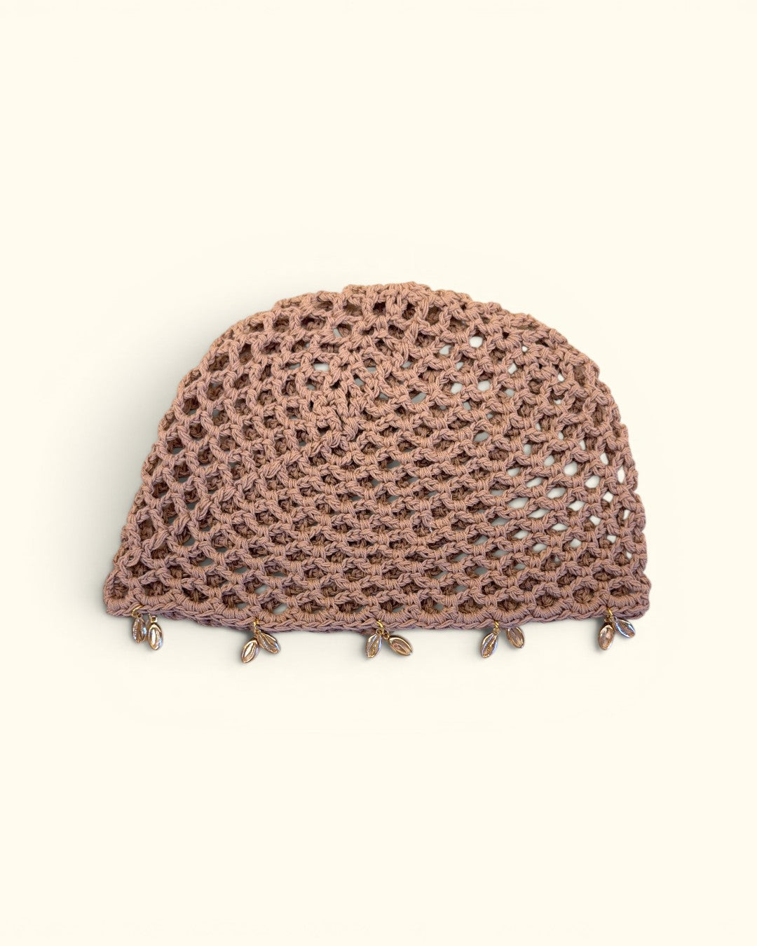 GORRO DE GANCHILLO TAUPE
