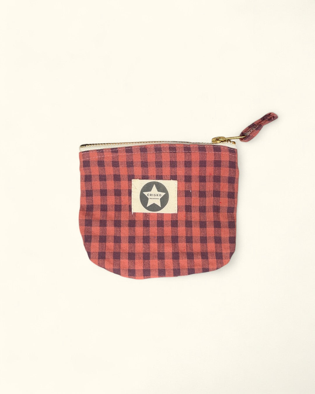 MONEDERO CUADROS TEJA