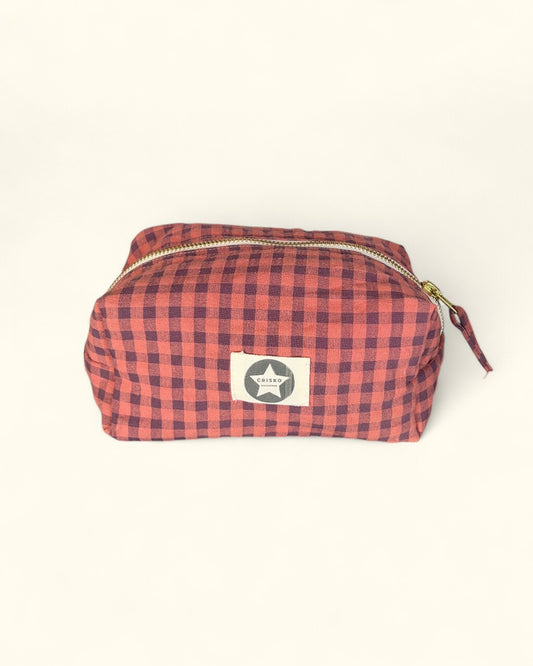 NECESER CUADRADO CUADROS TEJA