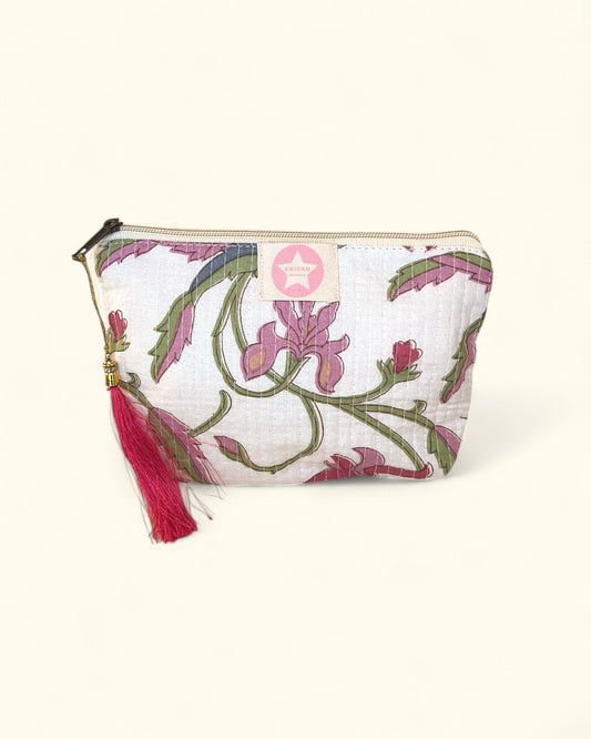 NECESER CUADRADO INDIA CRUDO Y ROSA