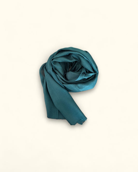 PASHMINA CASHMERE PIA VERDE AGUA